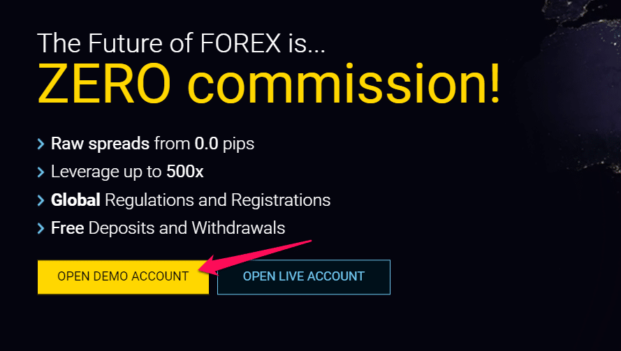 How to open a AAAFx Account step 1
