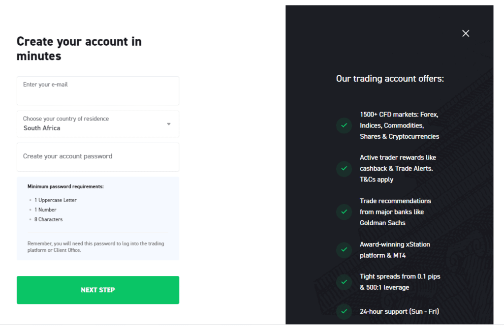 How to open a Account step 2
