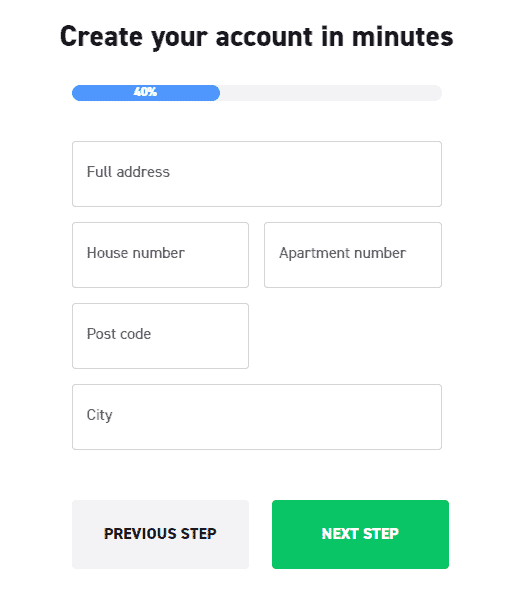 How to open a Account step 4