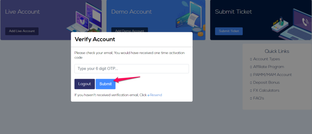 How to open a Account step 3